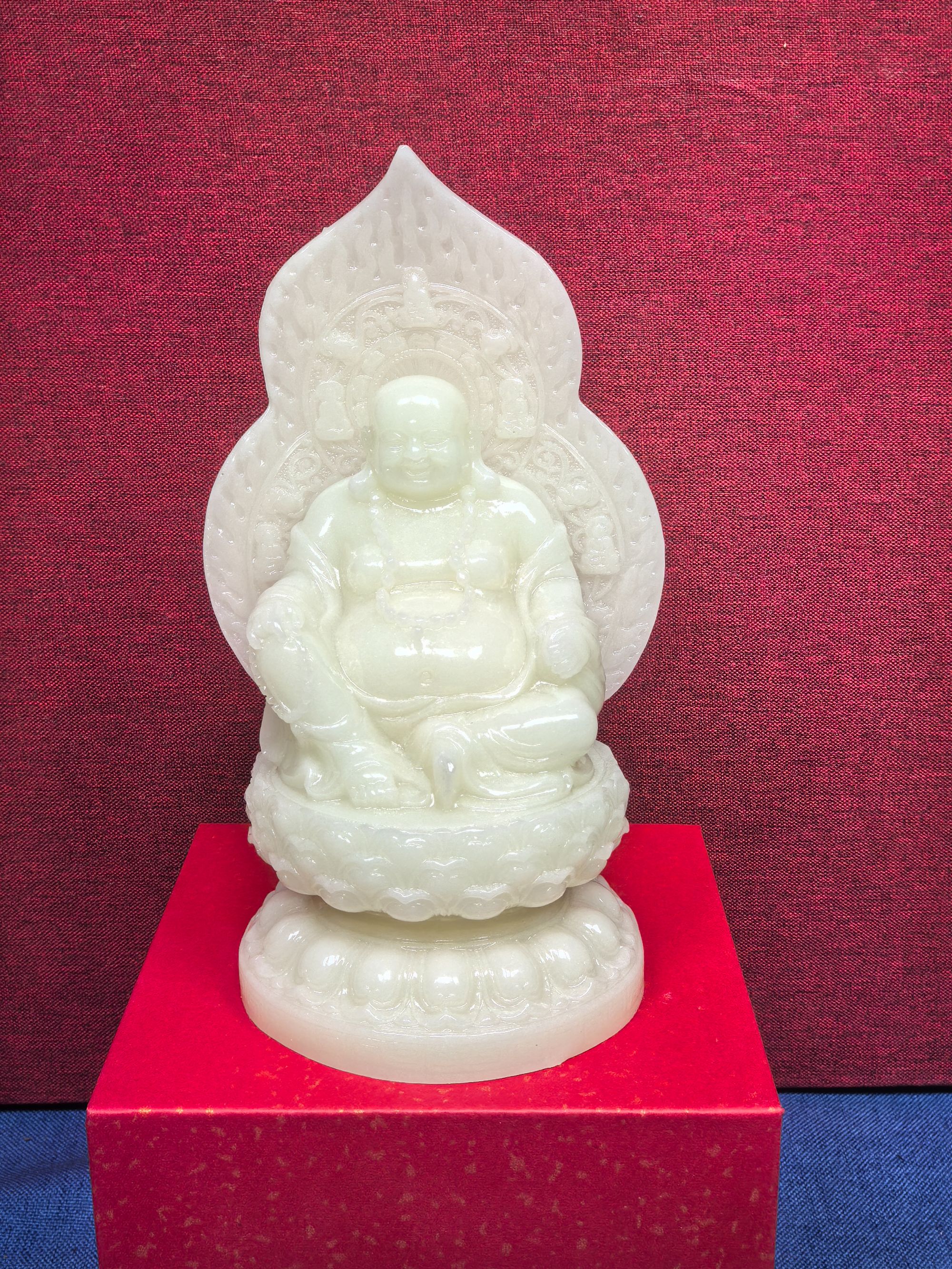 夜光精品摆件笑脸弥勒（带礼盒）