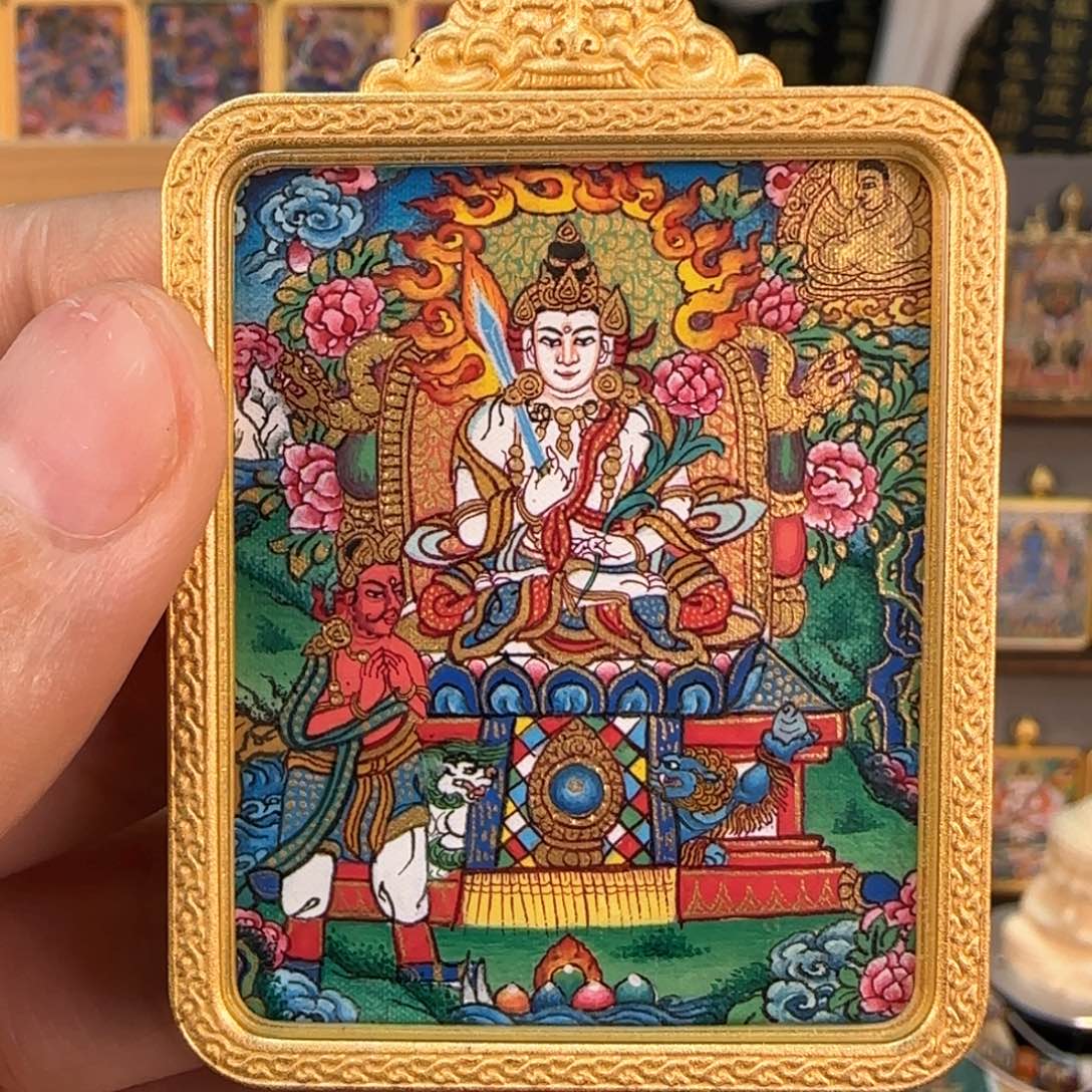 吊坠小*热贡纯手绘【虚空】非遗文化