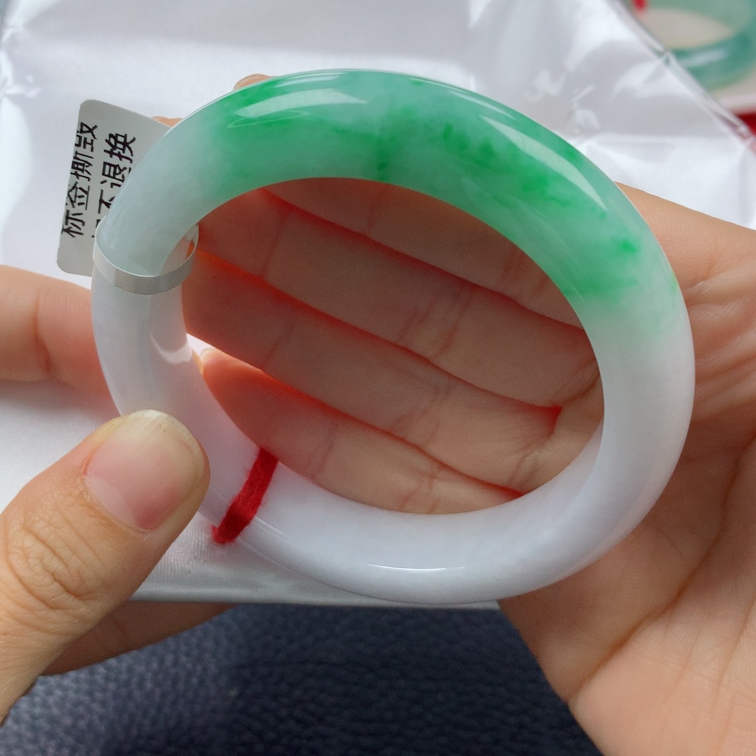 未镶嵌手镯翡翠开**我缅甸天然翡翠A货55.5正