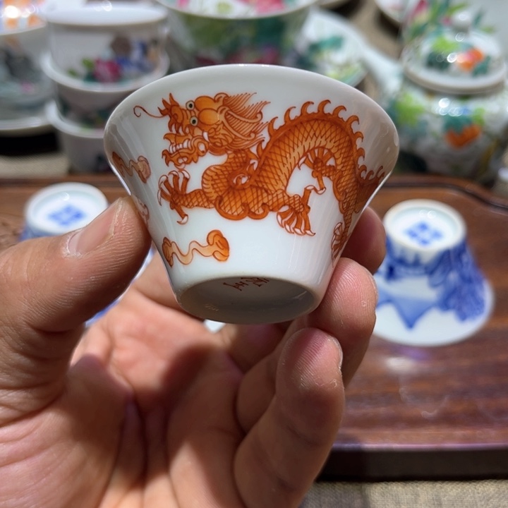 纯手绘精品盖碗杯