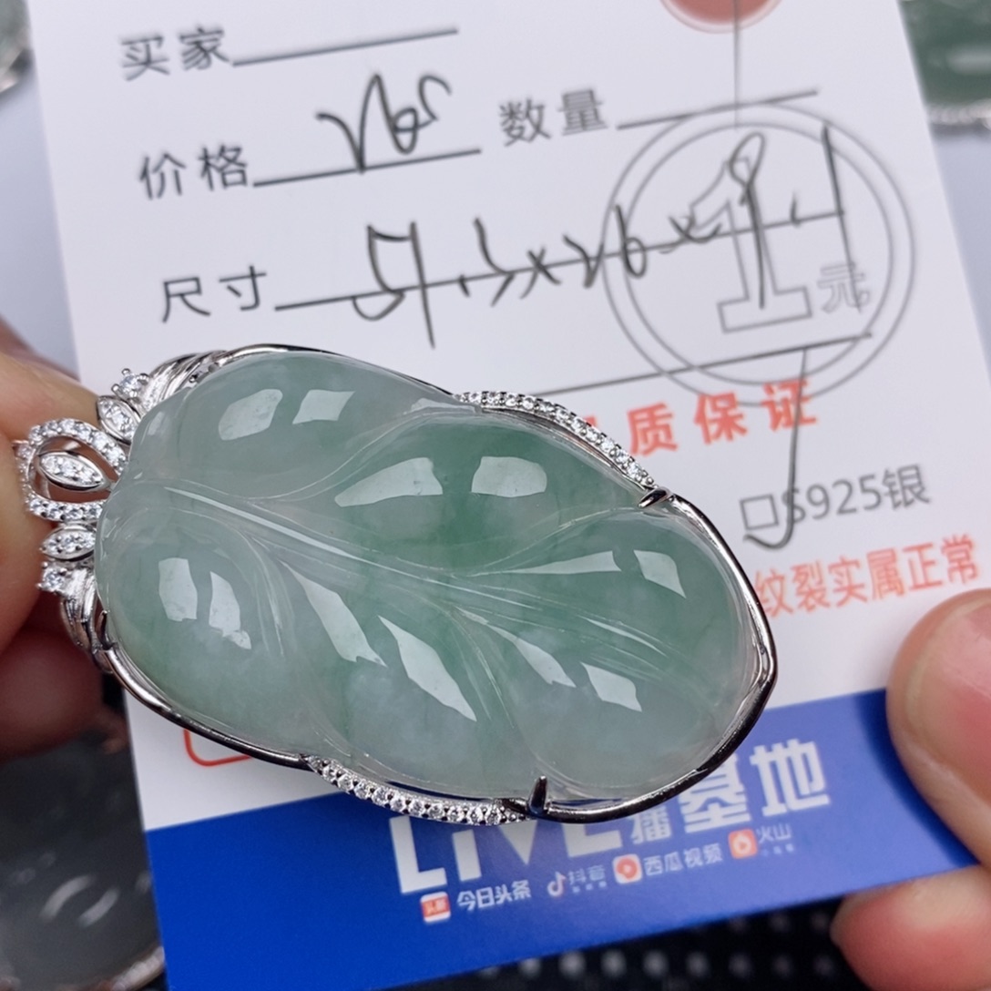 翡翠银S925镶嵌颈饰