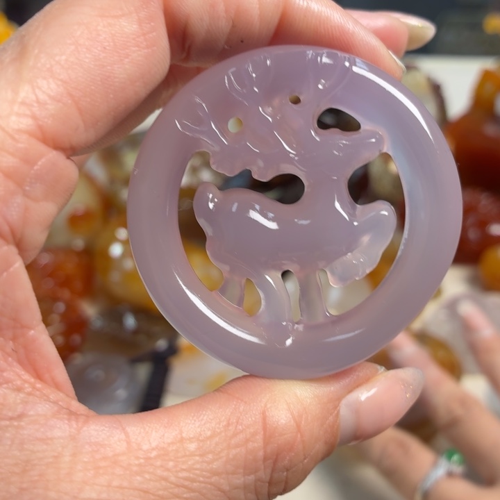 玛瑙/玉髓未镶嵌吊坠(不含链)