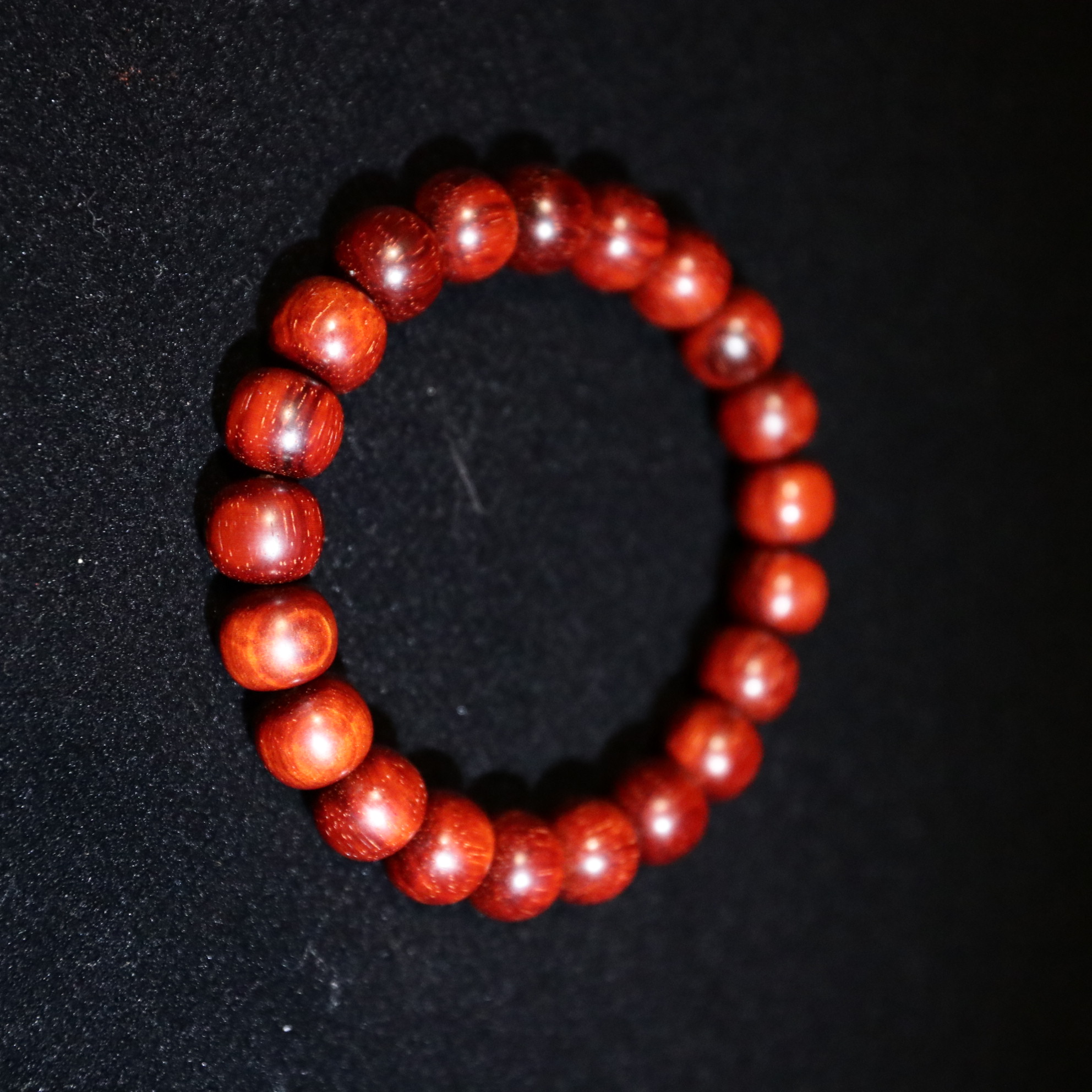 【壹贰叁】印度小叶紫檀 琴料 小尺寸老型单圈手串 尺寸9*10