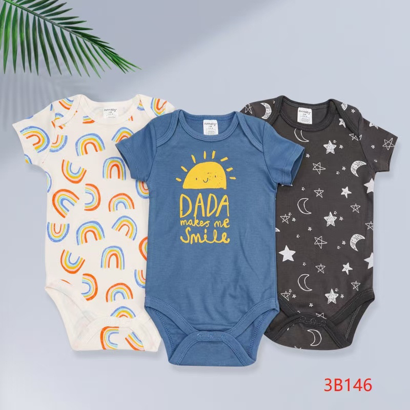 Alzan高品质孤品三件套短袖包屁