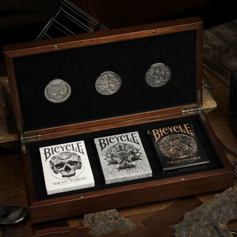 野猪校长bicycle单车天启木盒套装黑骷髅幽灵龙神魔术花切扑克牌