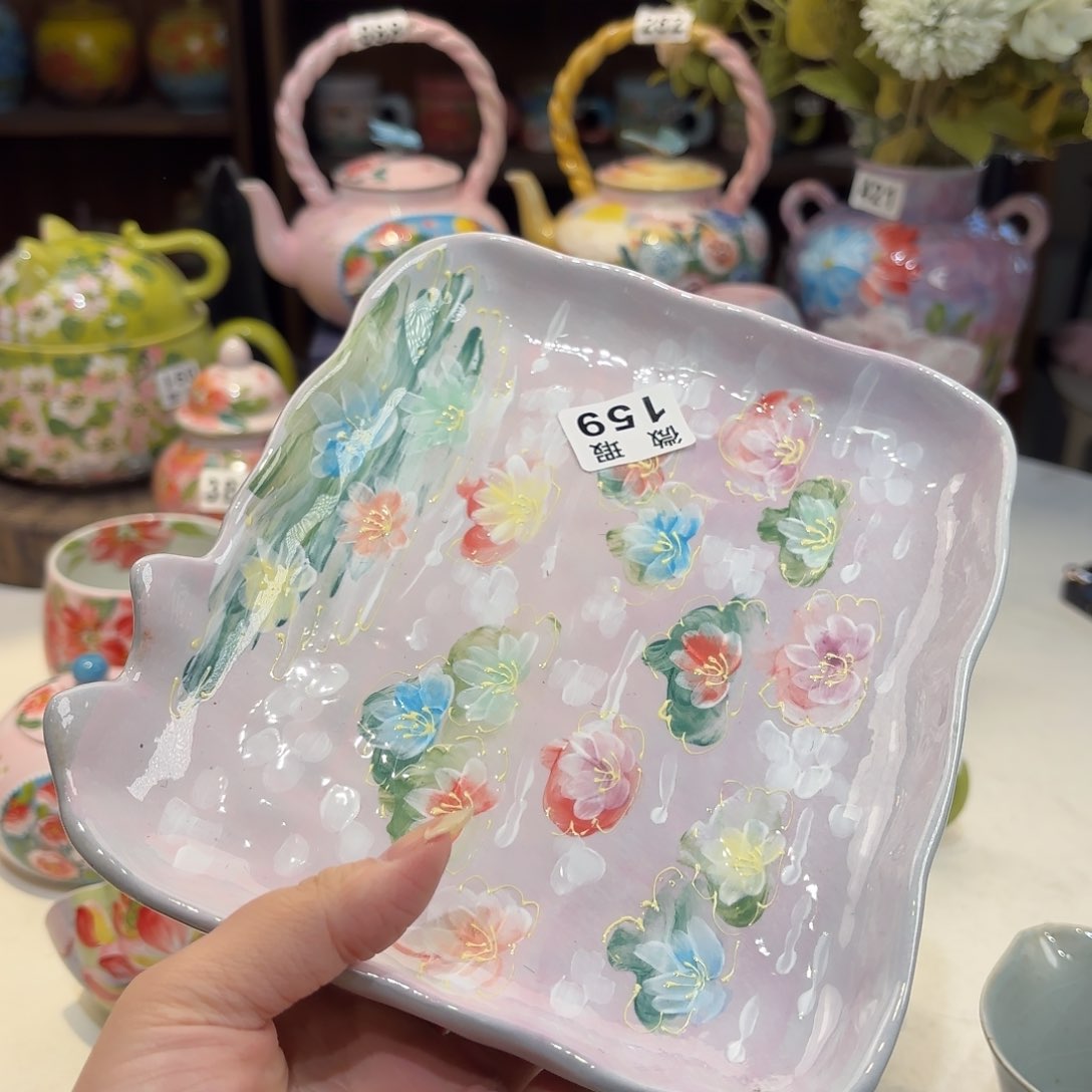 福**满景德镇手绘高温釉下彩陶瓷茶具