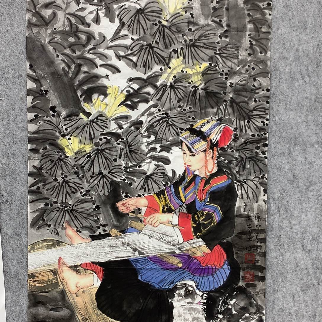 国画于老师人物作品