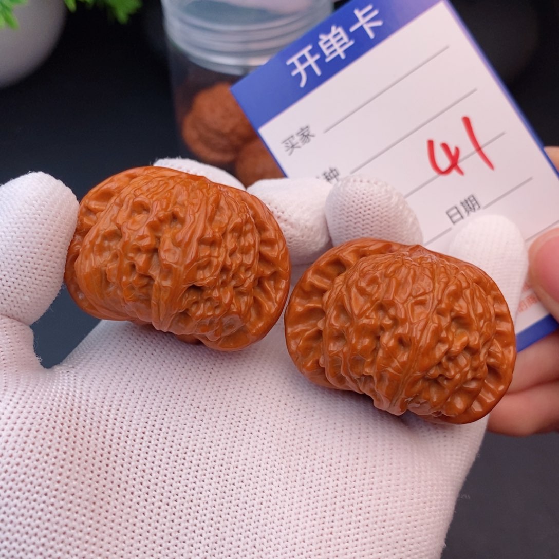 文玩核桃把件43白狮子41