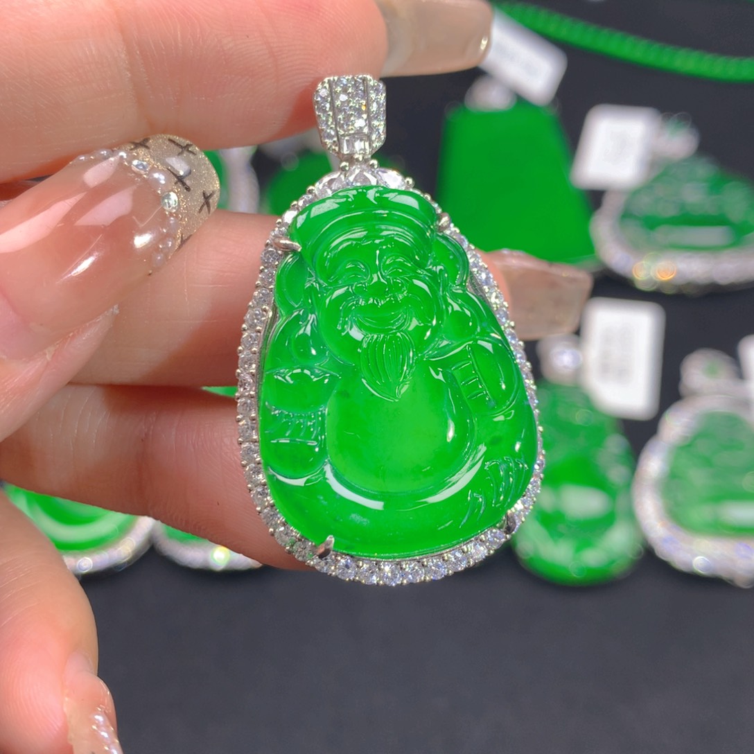 翡翠颈饰银S925镶嵌1111111111