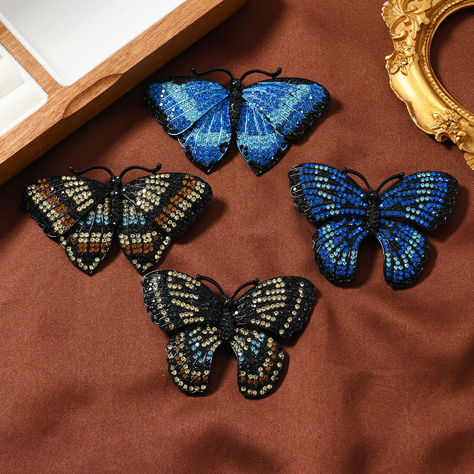 合金胸针 新款满砖蝴蝶胸针饰品