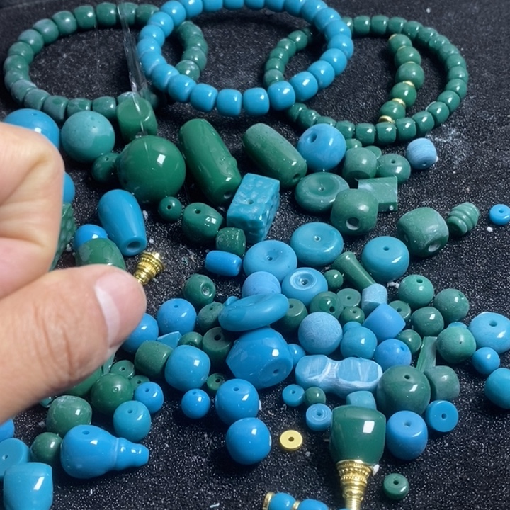 梦***6石英石磁石910三连珠天空蓝