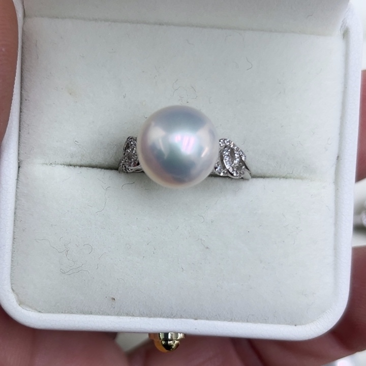 淡水珍珠颈饰银S925镶嵌孔*湖