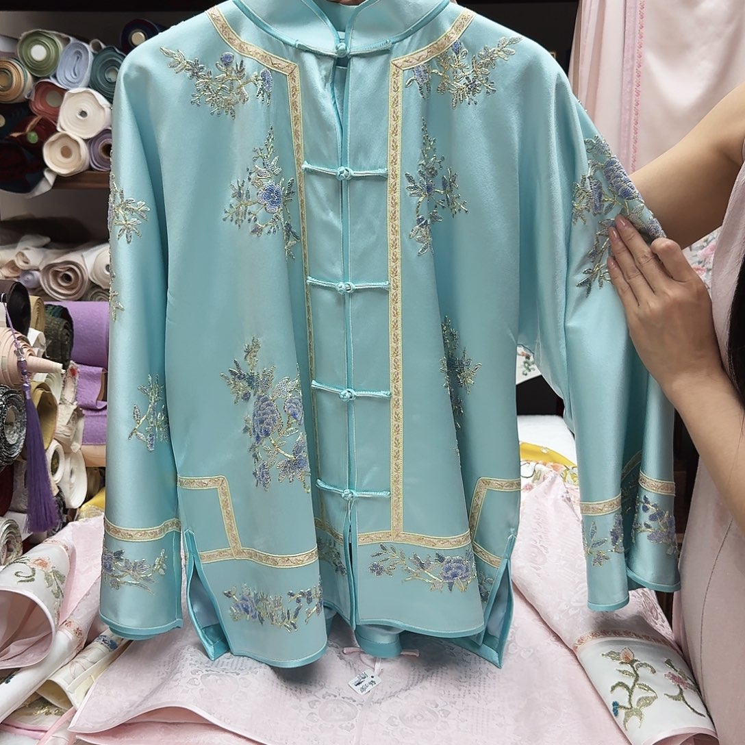 苏绣太太服14.胸围118.衣长63