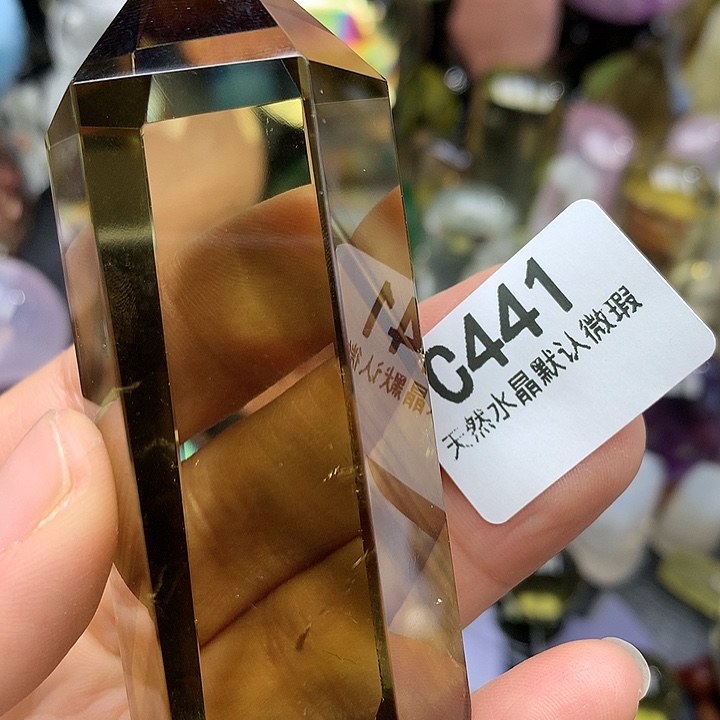 水晶天然水晶千层山蓝针摆件未镶嵌琦**绘