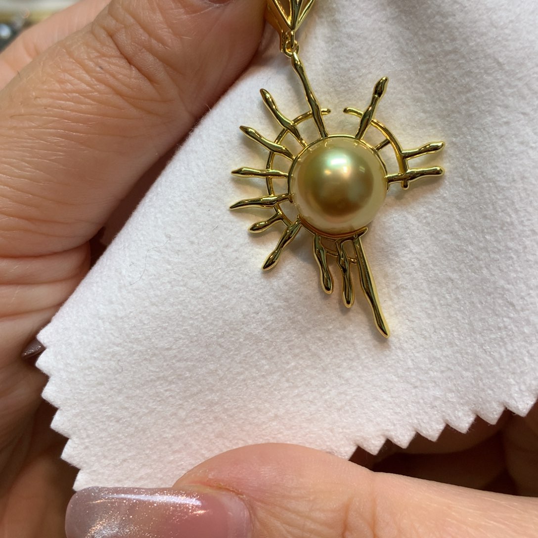 海水珍珠颈饰银S925镶嵌