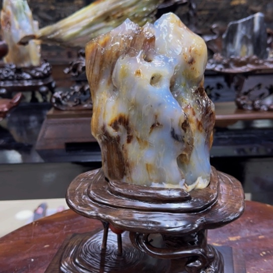 硅化玉摆件未镶嵌