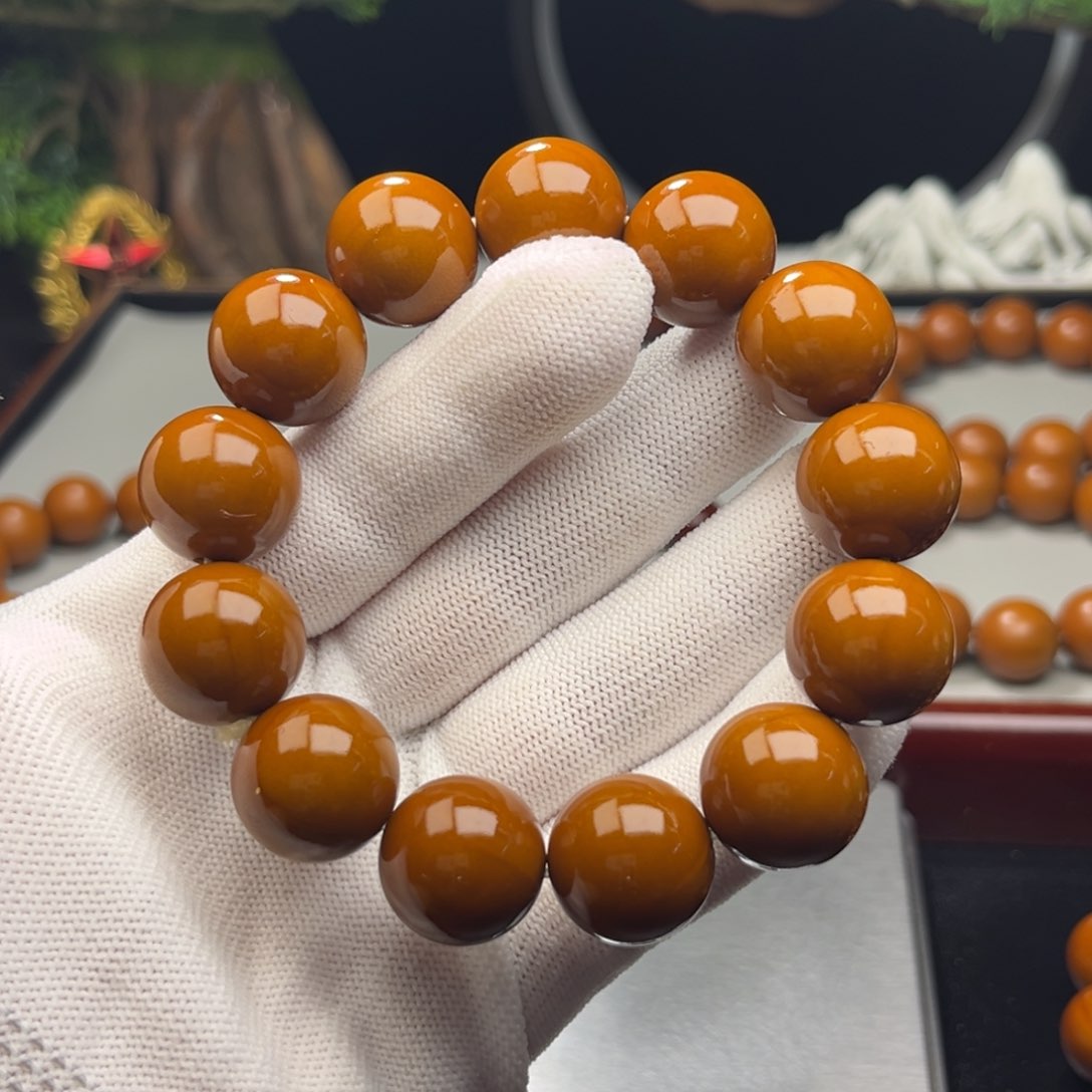 橄榄核手串恒***趣1.76+树王精品铁核 小孔