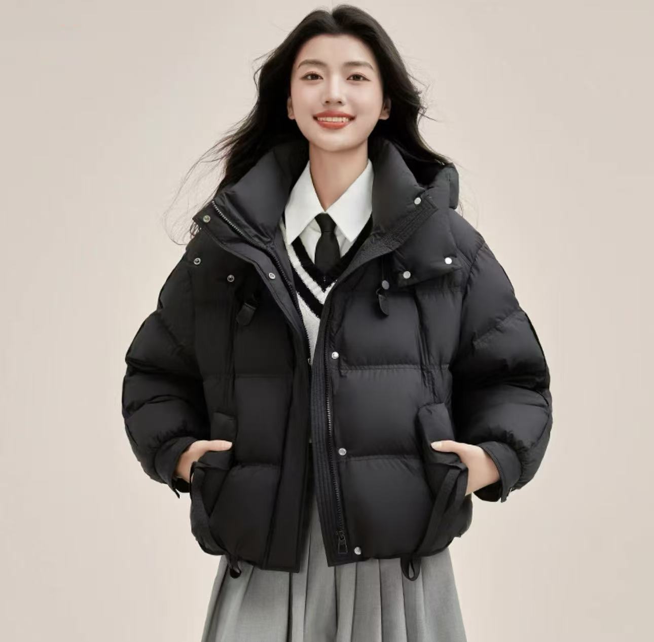 长袖短款常规女如图所示短外套休闲外套百搭情侣秋冬