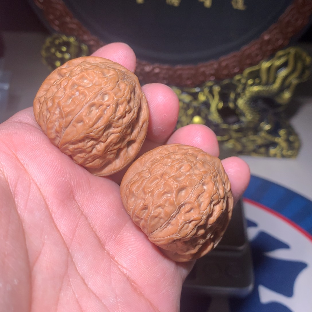 文玩核桃把件铁锤39三角