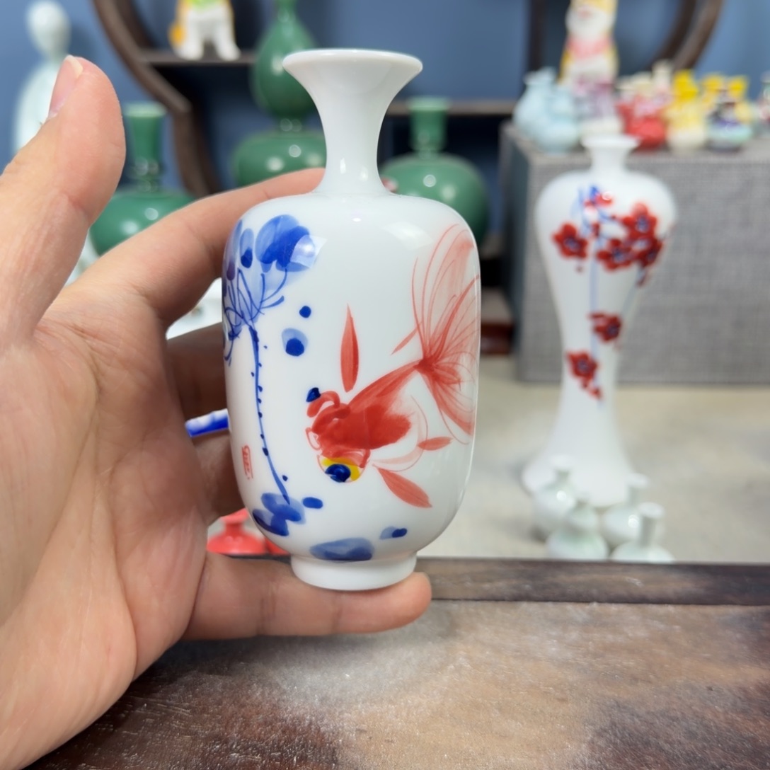 陶瓷手工小花器摆件