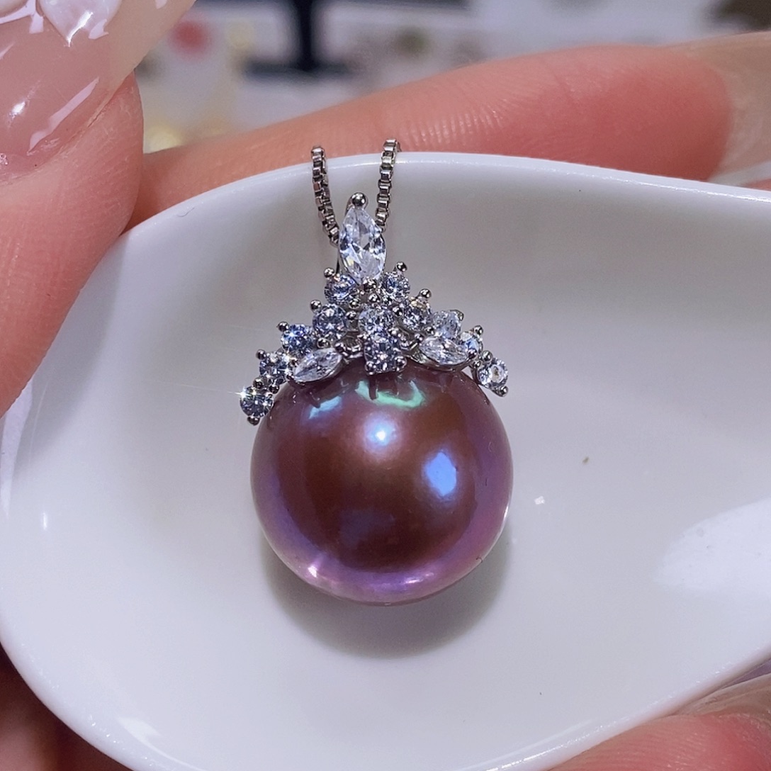 淡水珍珠颈饰银S925镶嵌、****l