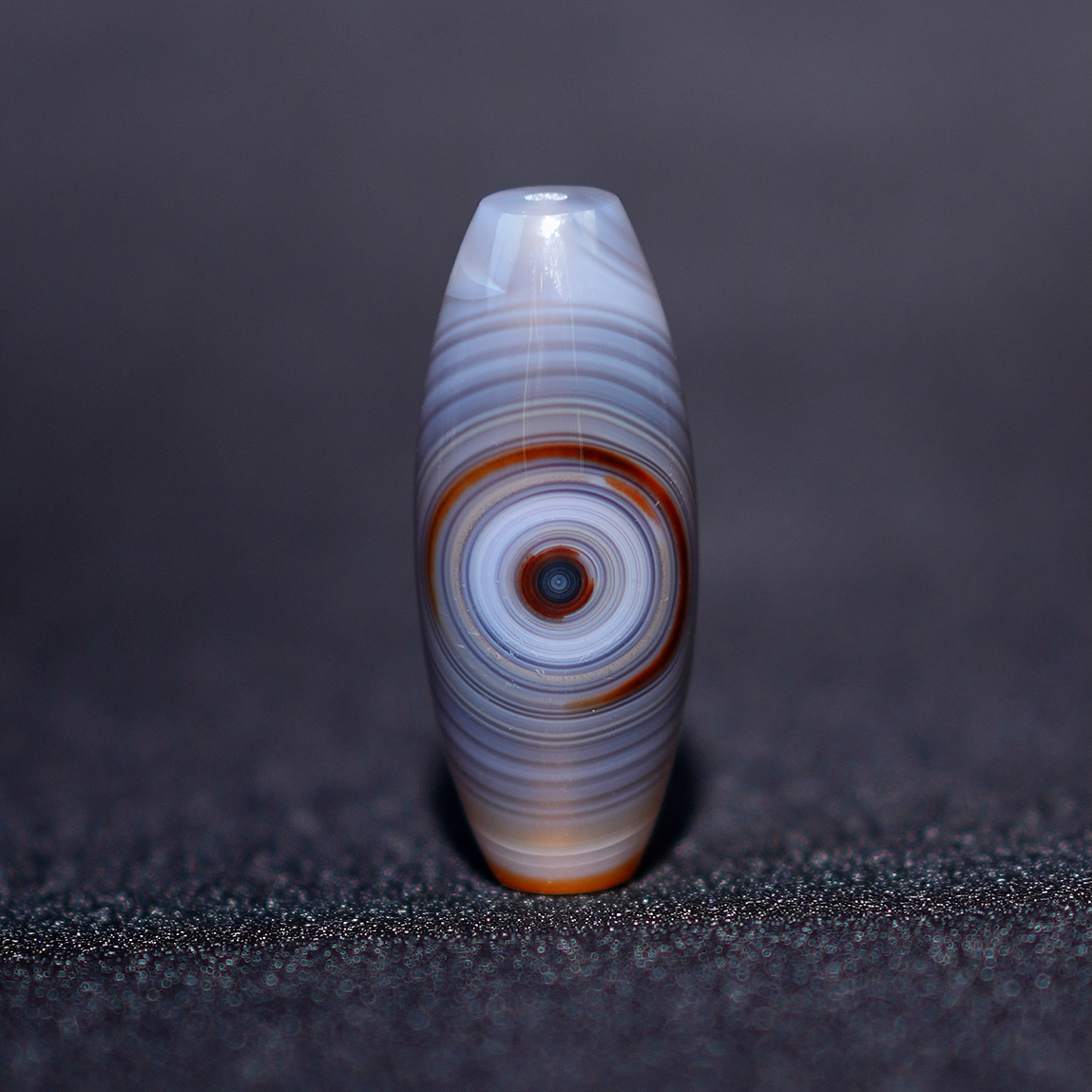 天然高透玉化料正一眼年轮眼缠丝玛瑙锁骨珠