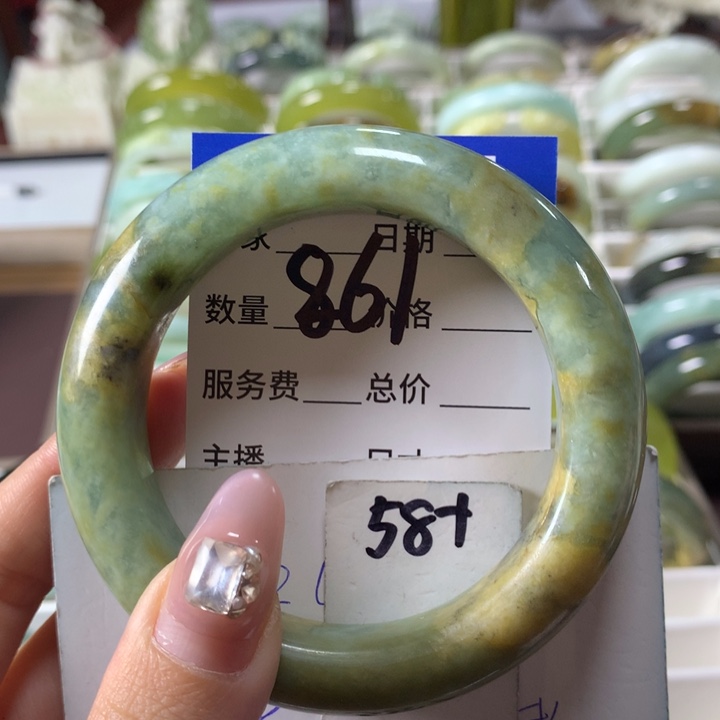 蛇纹石玉手镯未镶嵌861