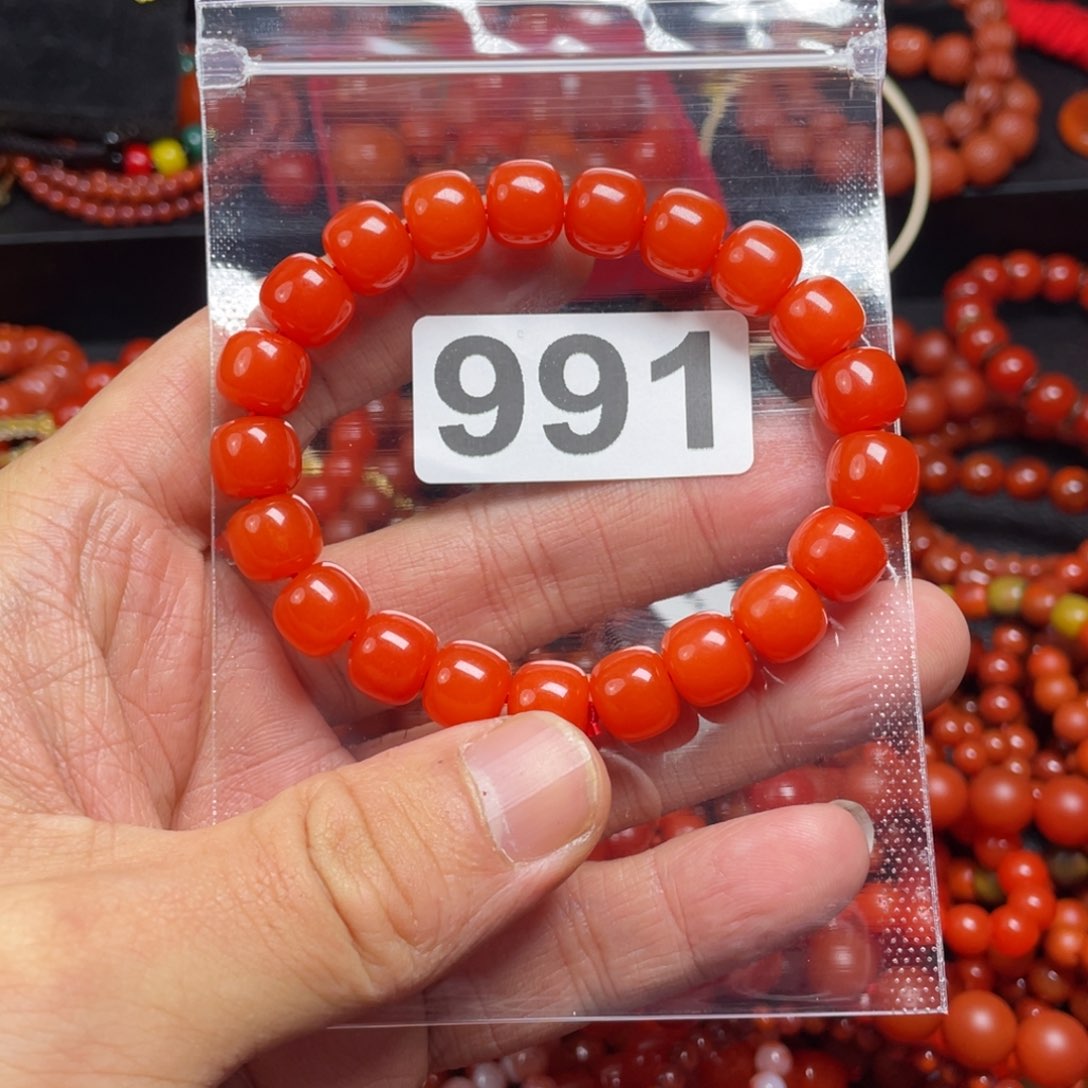 南红玛瑙手串合金水*珑