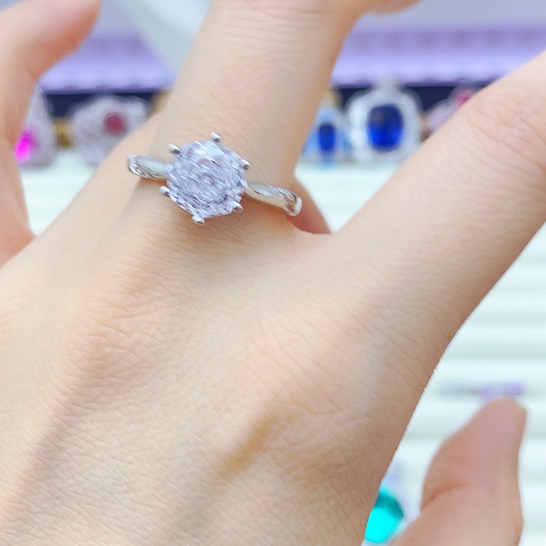 未镶嵌戒指水晶戒指