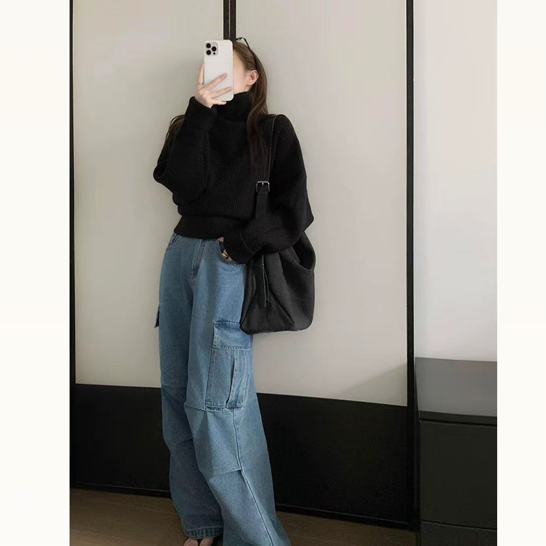 【暖暖】高领毛衣女