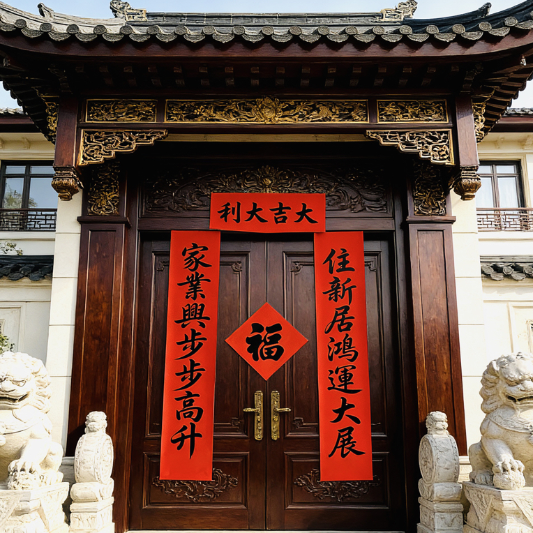 对联适用于婚庆乔迁生意别墅农村大门等家用