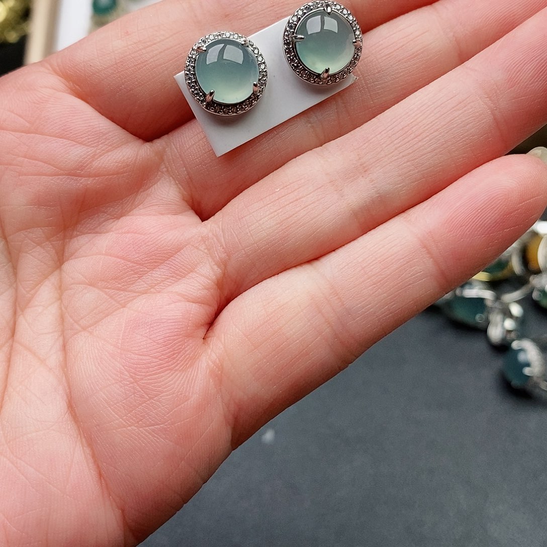 翡翠银S925镶嵌戒指