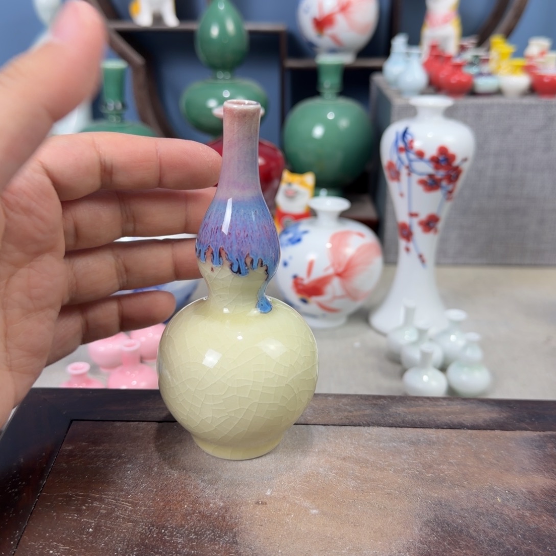 陶瓷手工小花器摆件