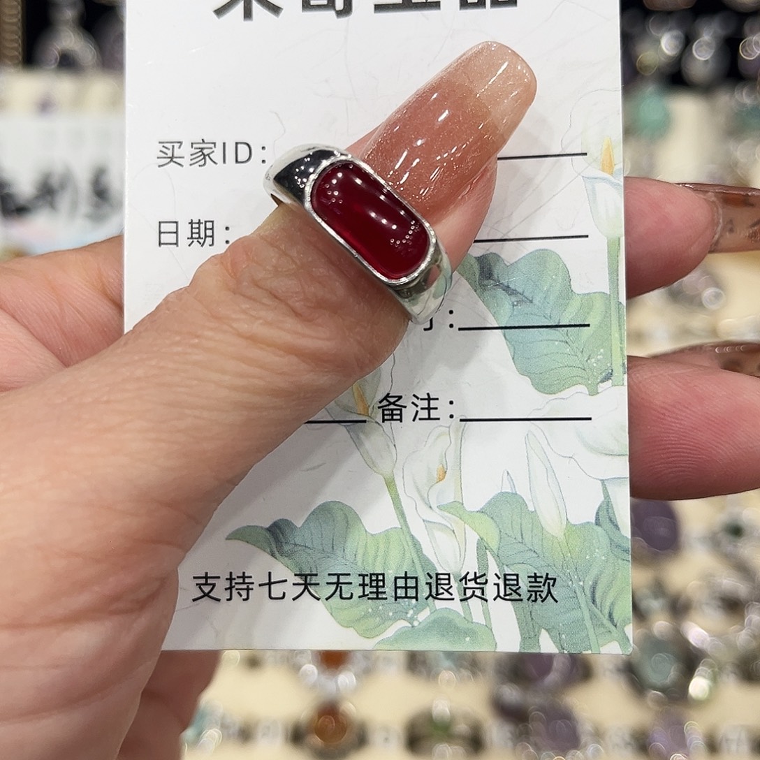 心***琐托帕石戒指银S925镶嵌