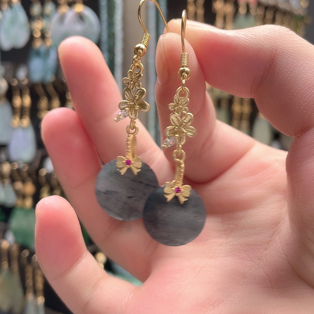 翡翠未镶嵌耳饰翡翠