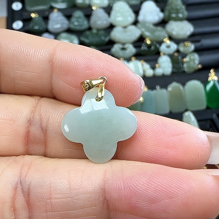 和田玉吊坠(不含链)银S925镶嵌