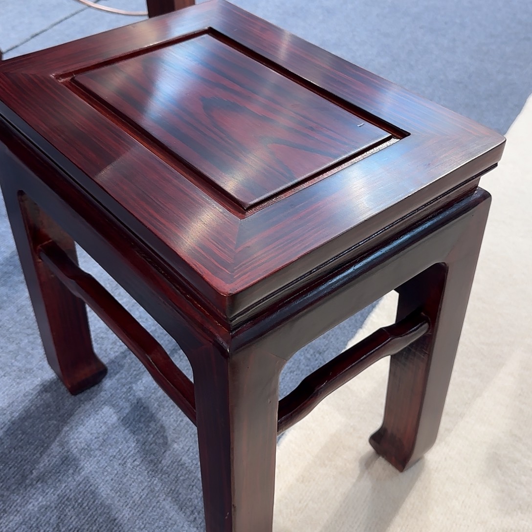 立***辉家具黑酸枝木类状元蹬2个