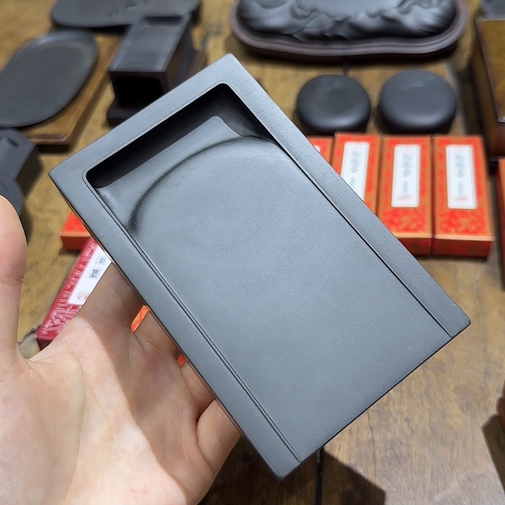 哈*雪4抄手砚台 老坑何斌亲工