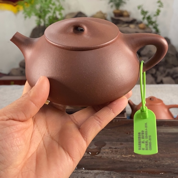 紫砂茶壶底槽清石瓢280左右的容量半手