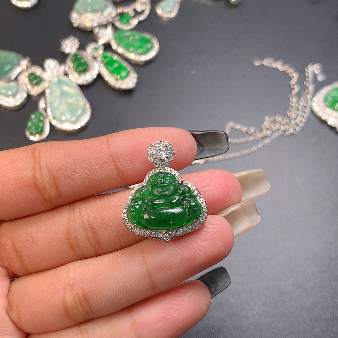 翡翠未镶嵌吊坠(不含链)