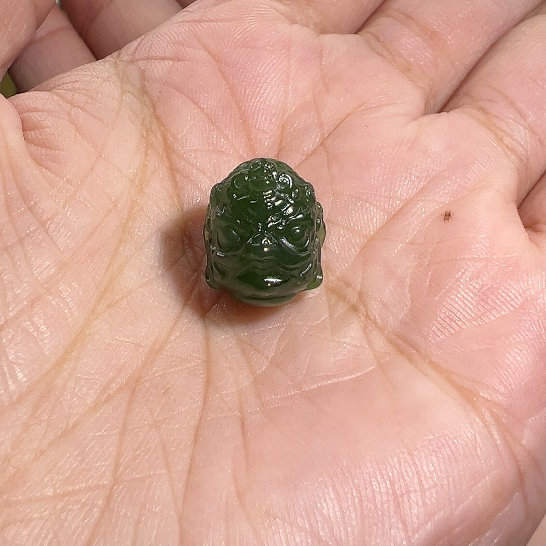 和田玉（碧玉）珠宝奇石未镶嵌大鹏鸟12.4m m