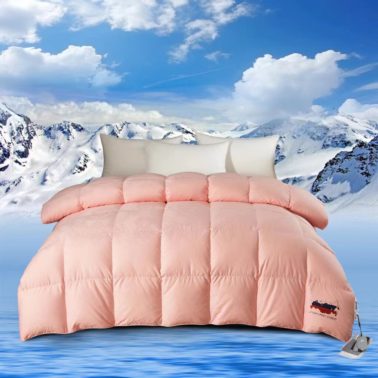 （进口天花板）银离子物理抗菌羽绒被芯国标99西伯利亚吊吊鹅绒被芯