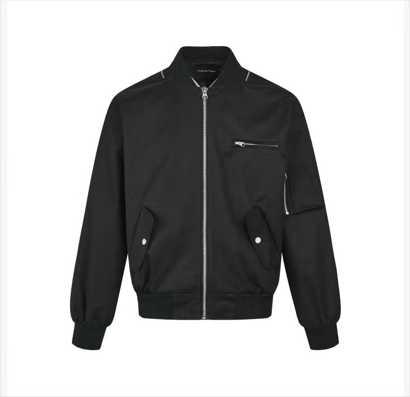 made双拉链飞行夹克外套