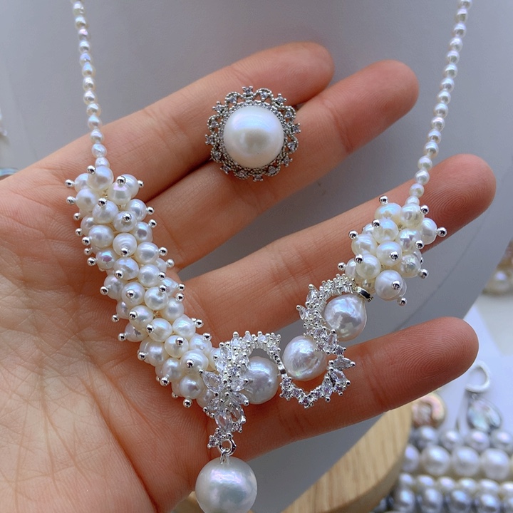 淡水珍珠颈饰未镶嵌留***?