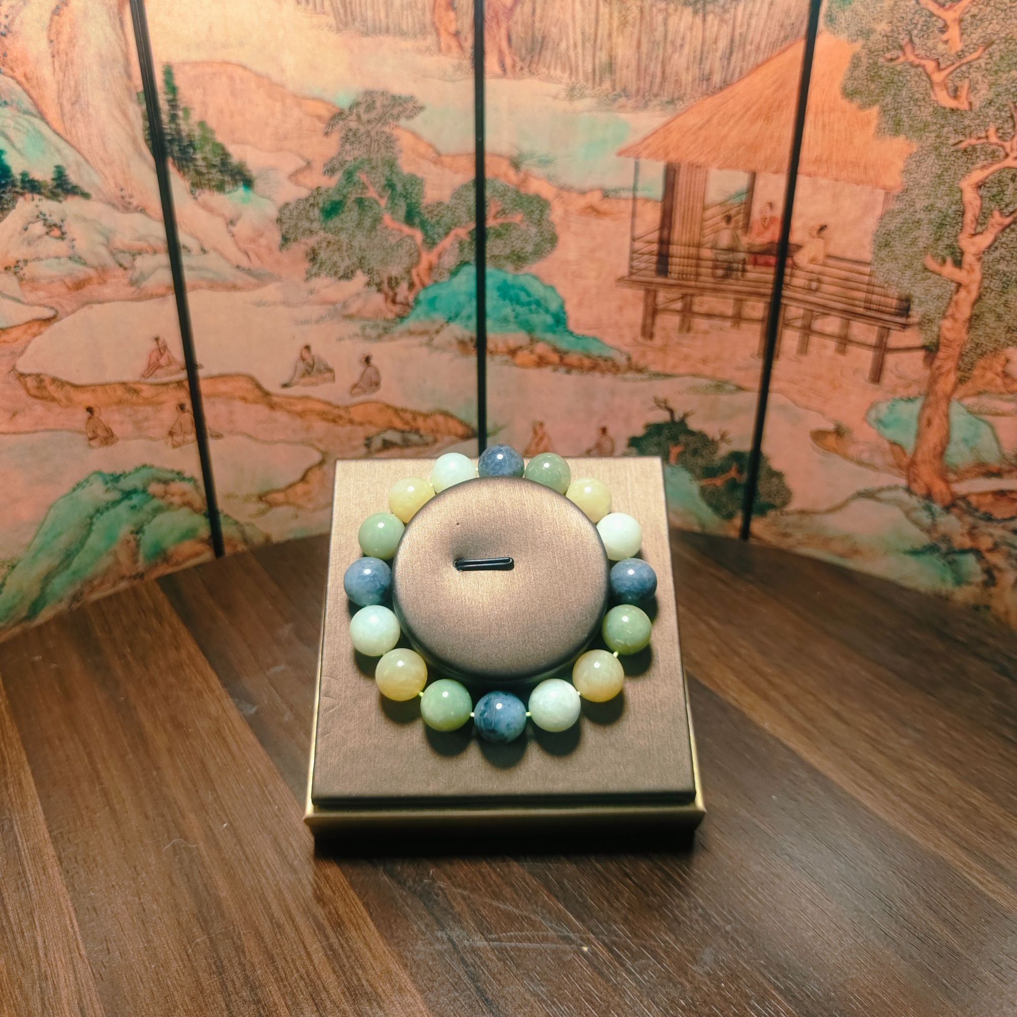 X和田玉多宝圆珠手串（卡12）1499