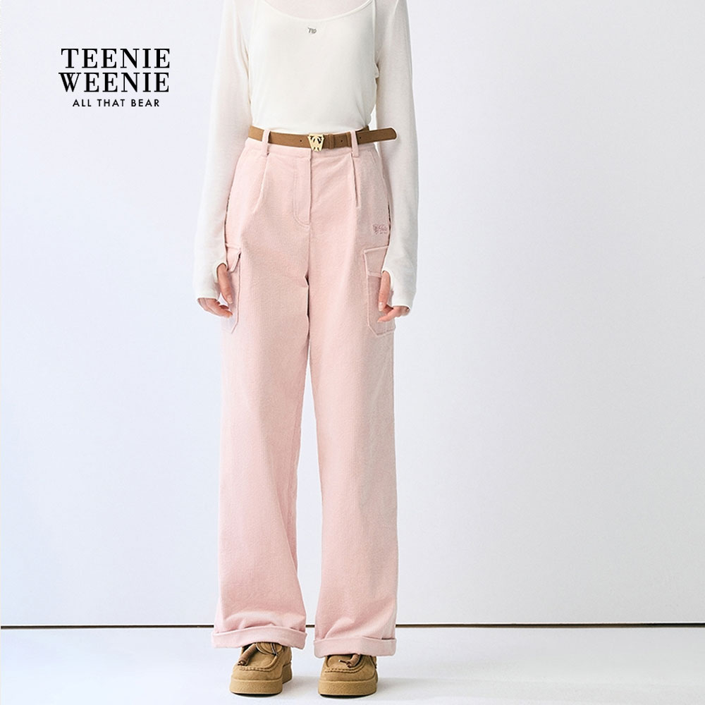 TeenieWeenie小熊女装休闲裤25秋新舒适个性工装裤TTTC258TC3B