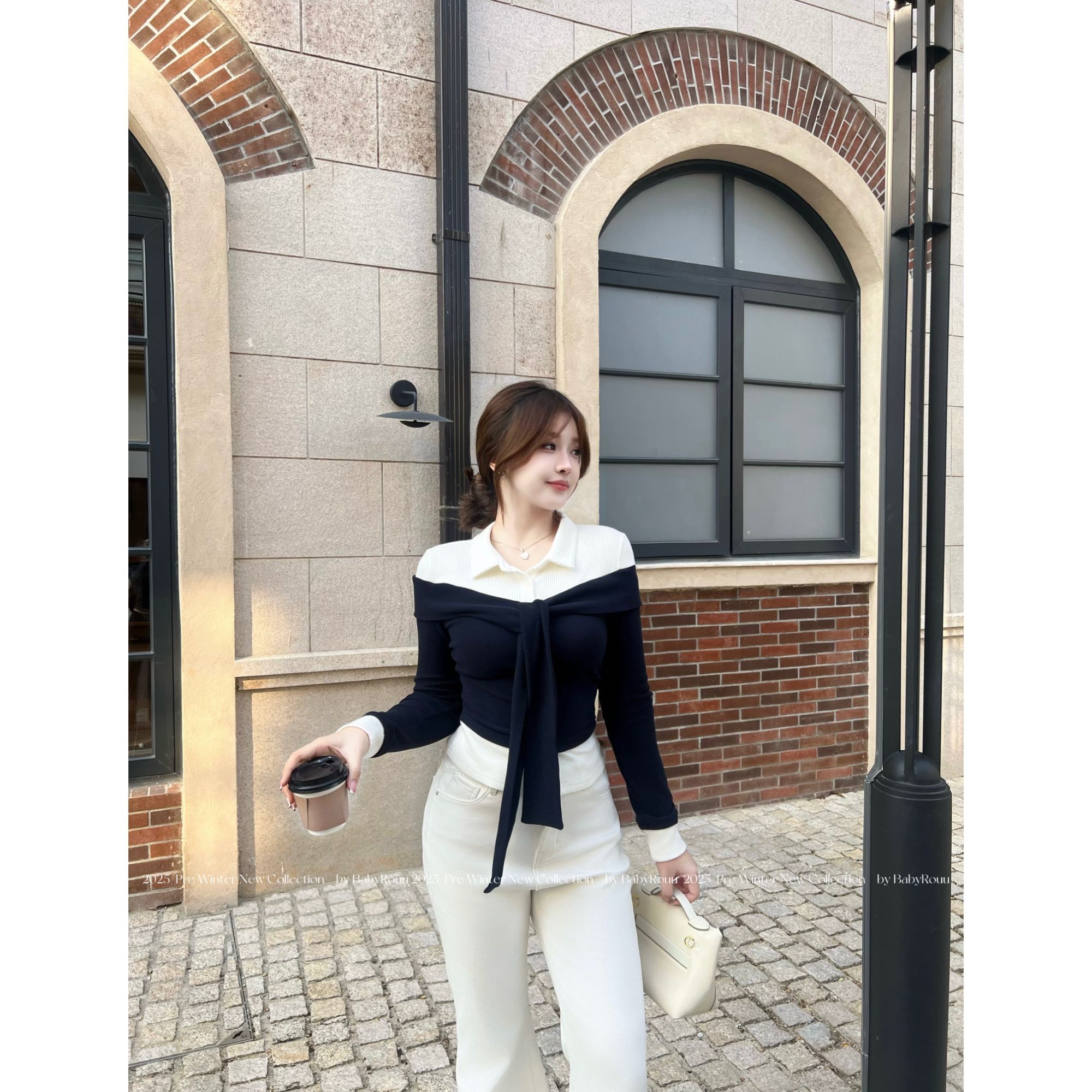 【慢调都市】温与柔 穿上它！当办公室精致lady~显瘦假两件拼接上