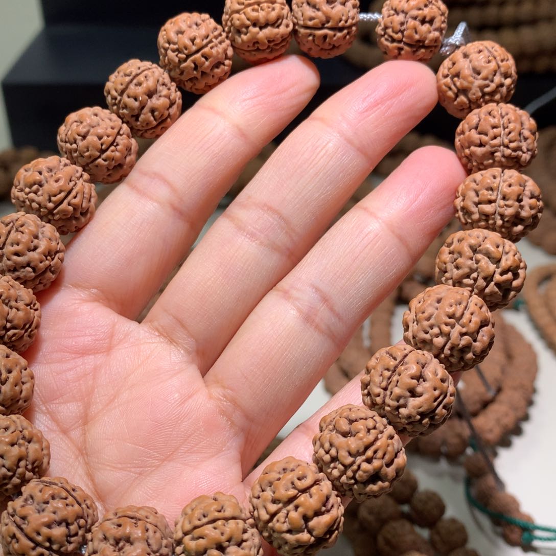 金刚菩提吊坠拽***浪龙珠手串15.2