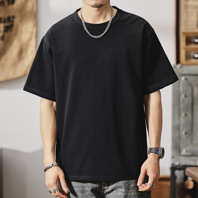 新款圆领潮流纯色系可选休闲简约百搭纯棉insT恤夏季半袖上衣宽松