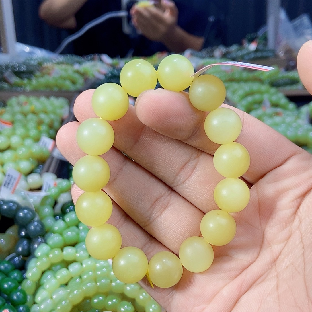 手串未镶嵌和田玉纯天然卡13新疆若羌黄口多样性发一